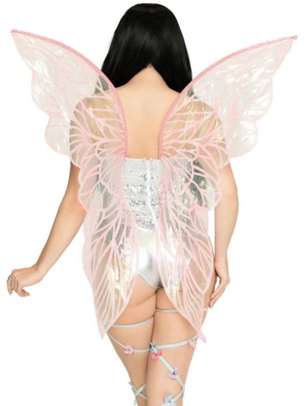Pink Iridescent Strapless Fairy Wings